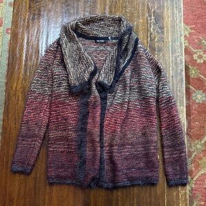 NIC+ZOE Textured Knit Cardigan with Fringe. NEW WITHOUT TAGS